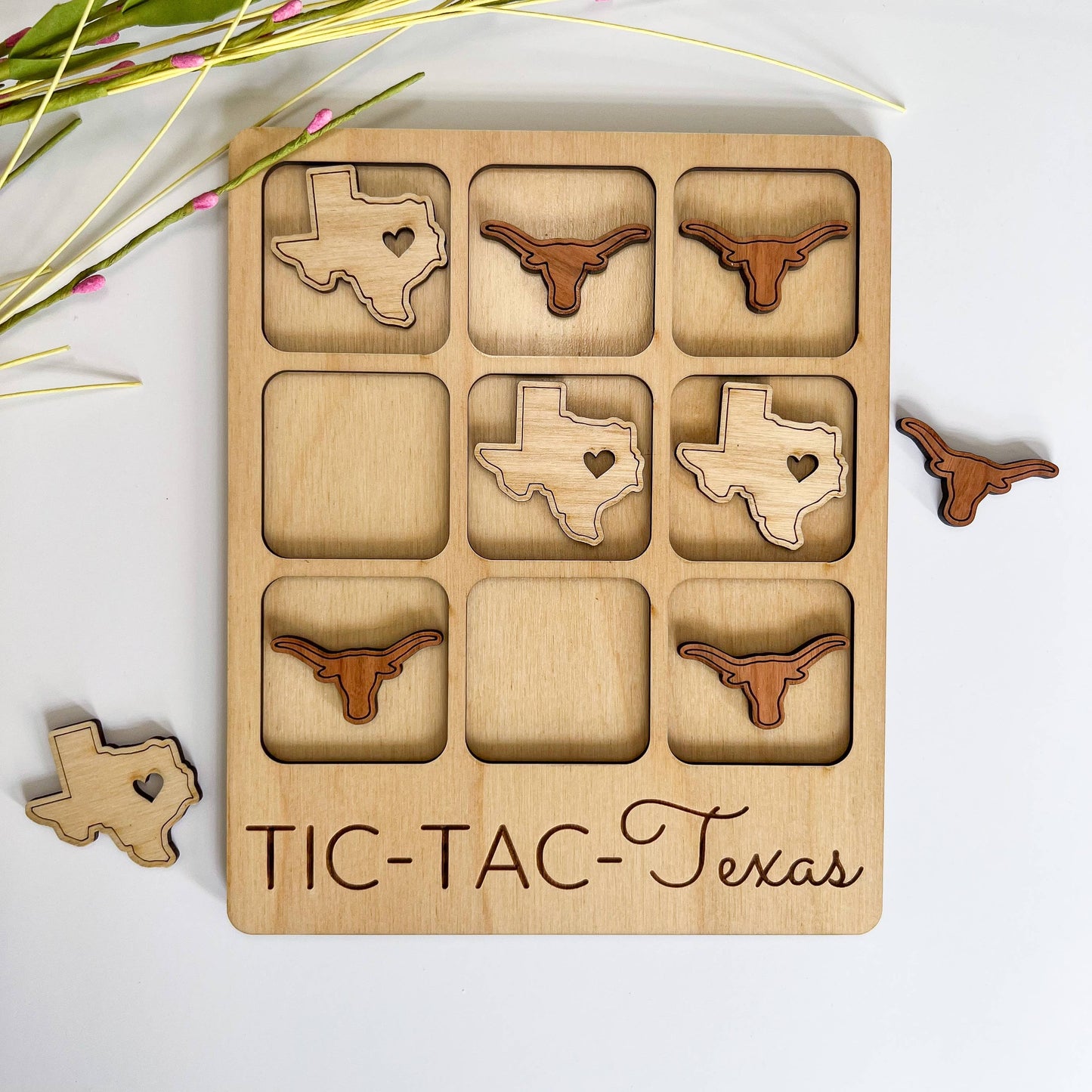 Texas State Gift - Tic-Tac-Toe TX Game