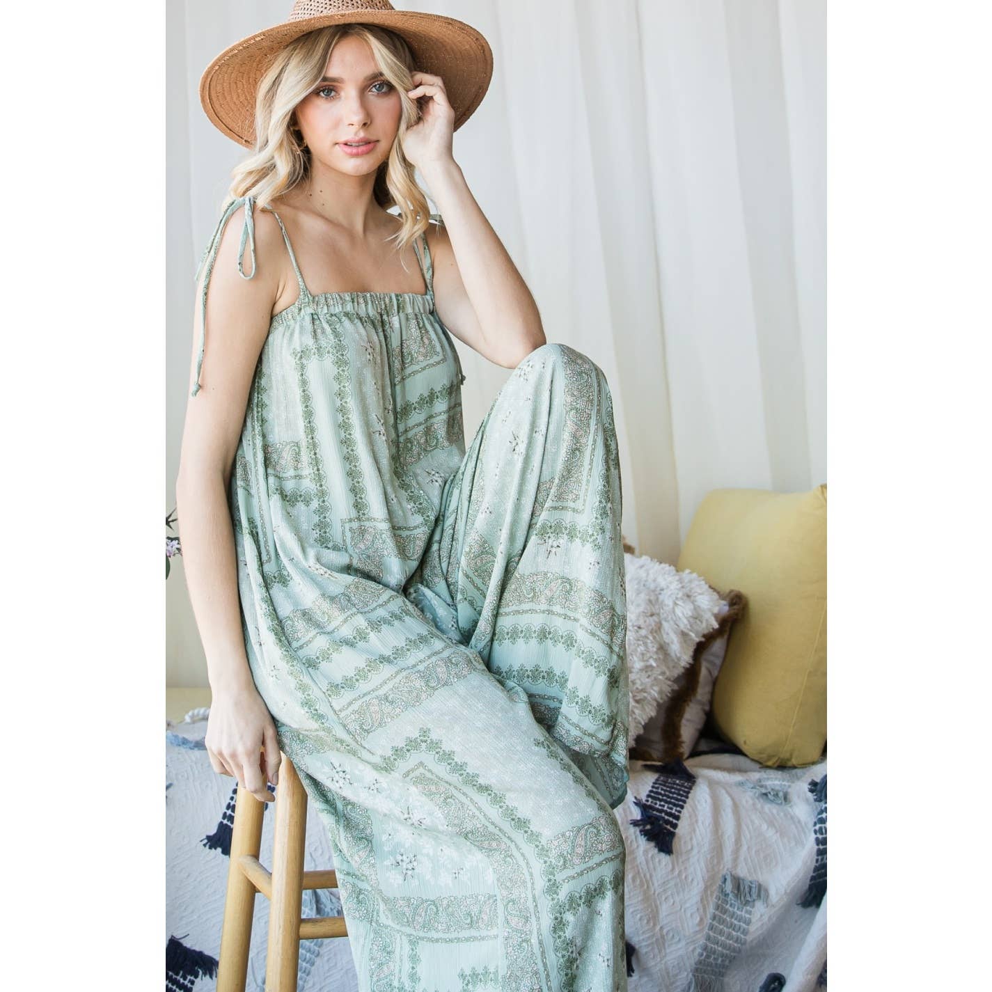 Off shoulder Strap Wide leg Jumpsuit