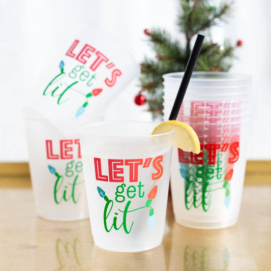 Lets Get Lit Frosted Party Cups