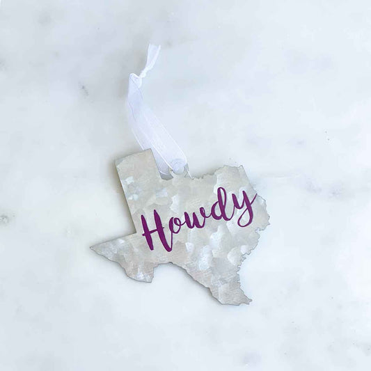 Galvanized Howdy Ornament