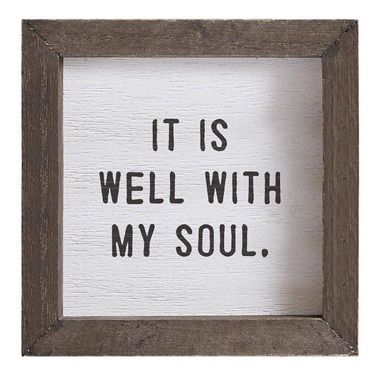 It is well with my soul wood sign