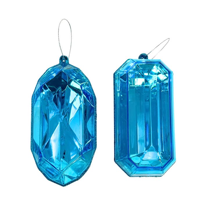 Acrylic Precious Gem Ornament in Turquoise