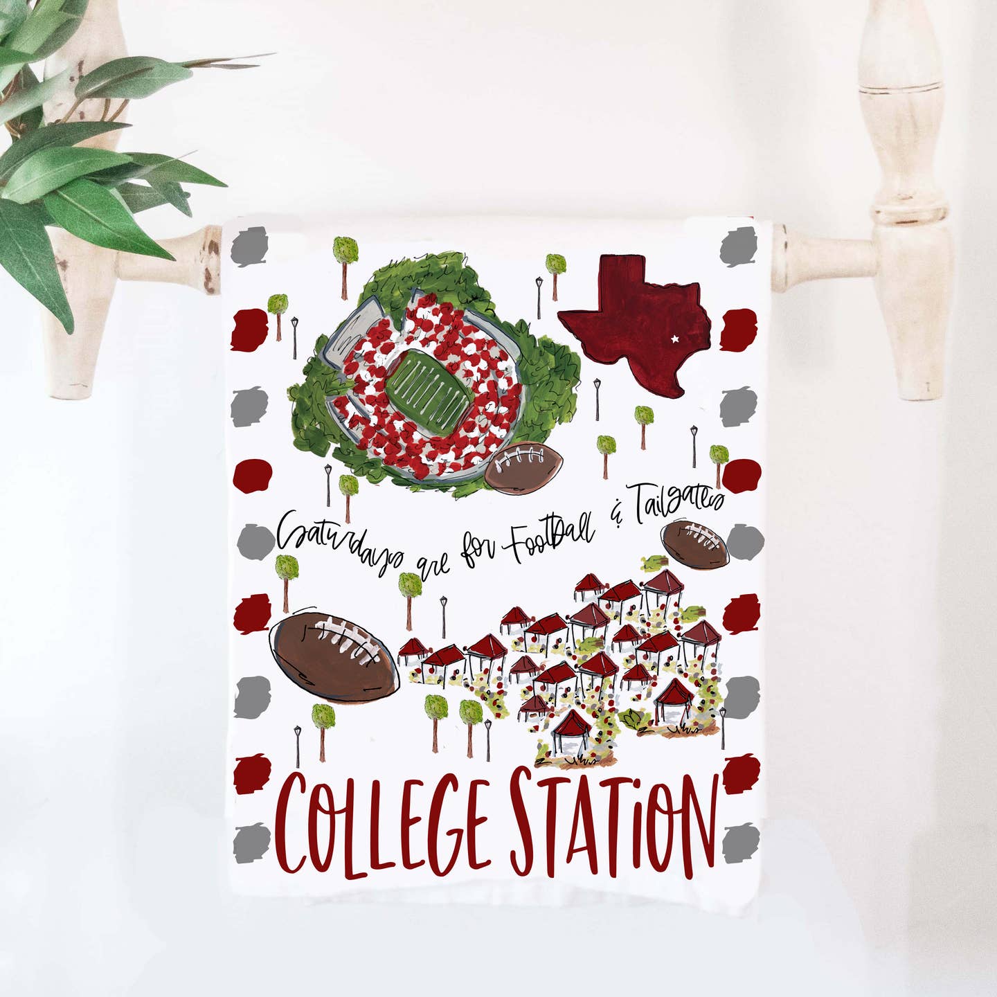 College Station/A&M Tea Towel