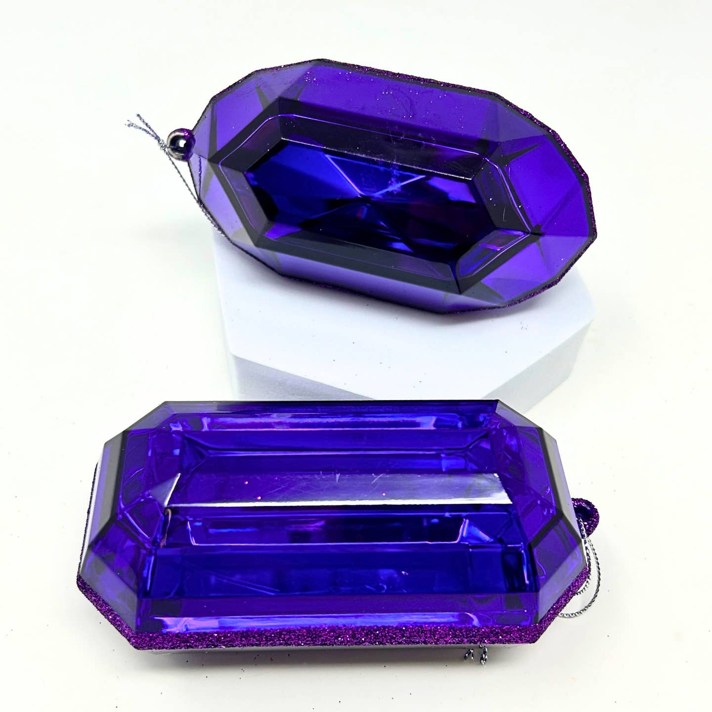 Acrylic Precious Gem Ornament in Purple