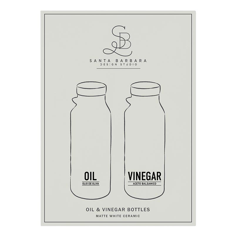 Oil and Vinegar Bottles - Matte