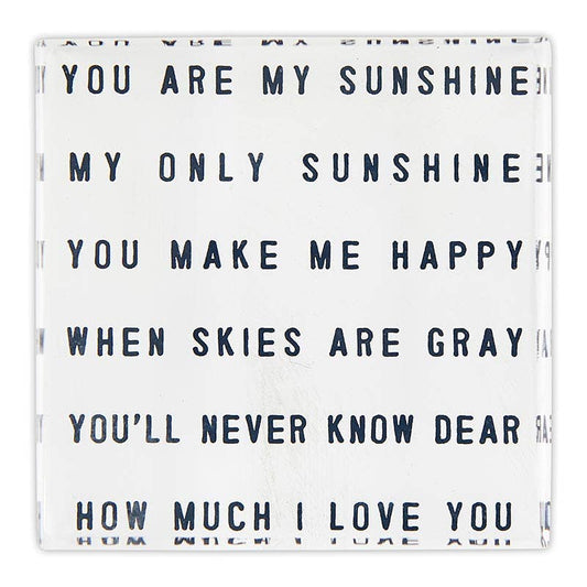 You are my Sunshine lucite block