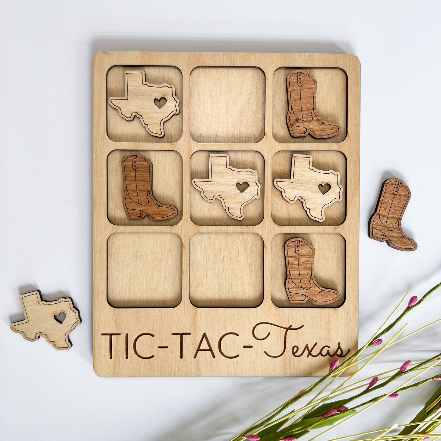 Texas State Gift - Tic-Tac-Toe TX Game