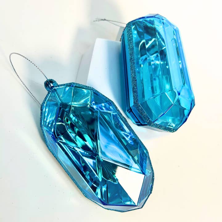 Acrylic Precious Gem Ornament in Turquoise