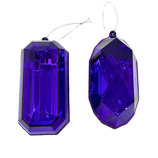 Acrylic Precious Gem Ornament in Purple