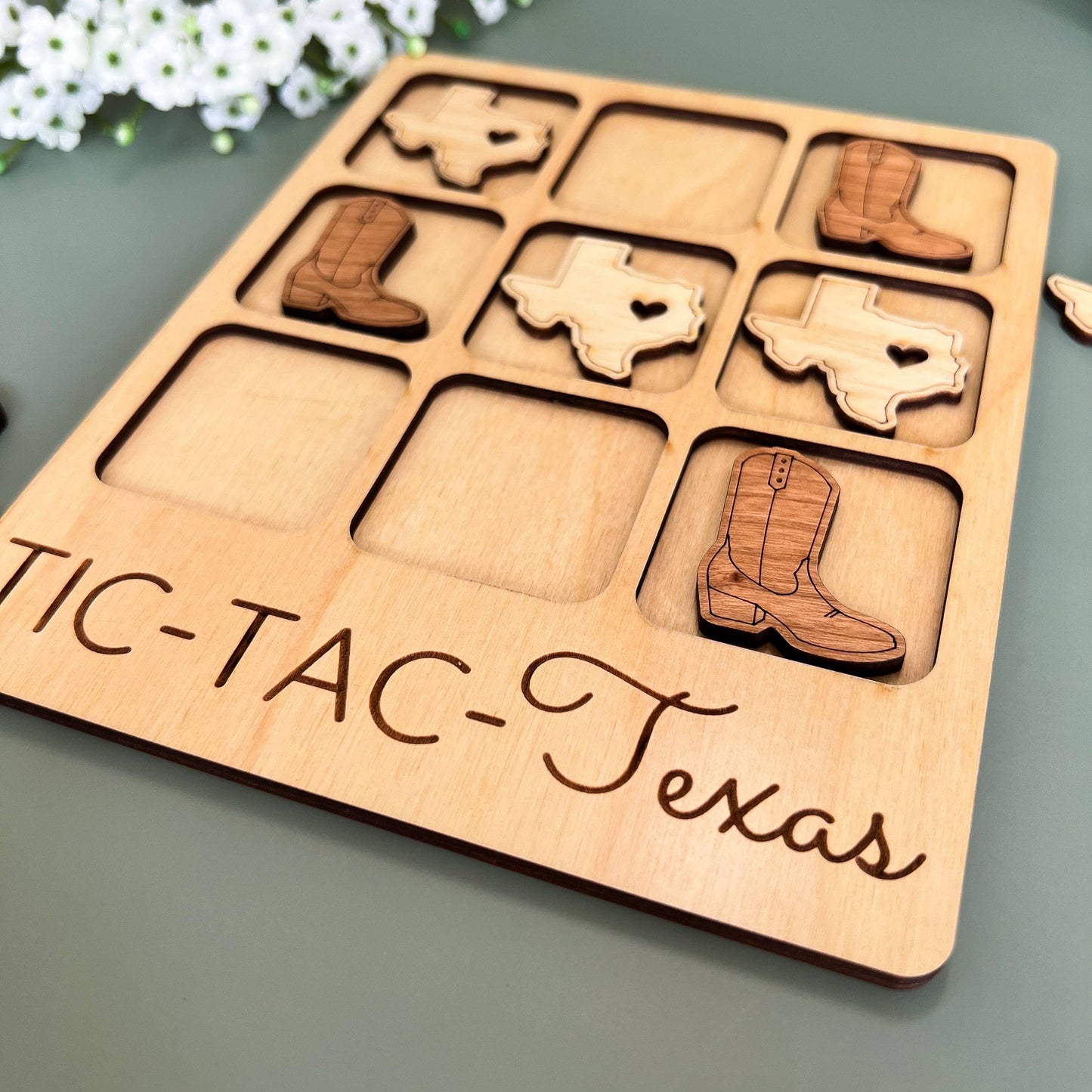 Texas State Gift - Tic-Tac-Toe TX Game