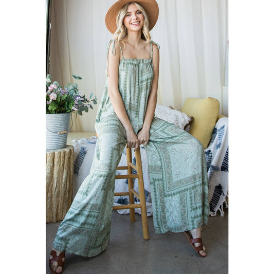 Off shoulder Strap Wide leg Jumpsuit